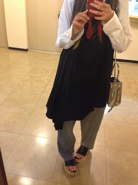 「tibi（ティビ）のアイテム（サンダル）」を使った、さくらさん（レディース・157cm）の夏コーディネート