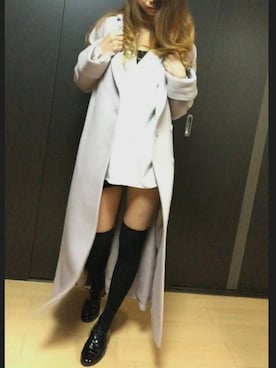 「ニーハイソックス」｜「アイテム（その他アウター）」を使った、MI-☆さん（レディース・163cm）の秋コーディネート