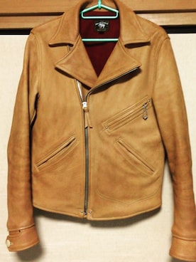 「FREEWHEELERS（フリーホイーラーズ）のアイテム（ライダースジャケット）」を使った、yamada_tarouさん（メンズ・167cm）の秋コーディネート