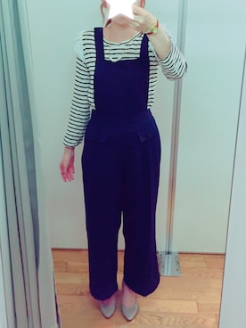 「amelier MAJESTIC LEGON（アメリエルマジェスティックレゴン）のアイテム（オールインワン・サロペット）」を使った、taaako0712さん（レディース・159cm）の夏コーディネート