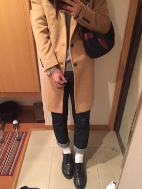 「タグホイヤー」｜やまこーさん（メンズ・170cm）の冬コーディネート