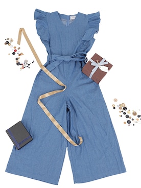 「ブルー」｜「アイテム（オールインワン・サロペット）」を使った、エルリエさん（レディース・161cm）の夏コーディネート