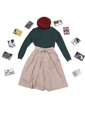 「ellerie（エルリエ）のアイテム」を使った、エルリエさん（レディース・160cm）の秋コーディネート