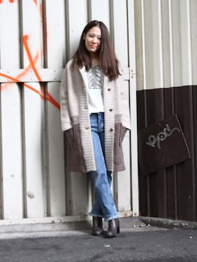 「AMERICANRAGCIE」｜SAKIKO TSUCHIYAMAさん（レディース・157cm）の冬コーディネート