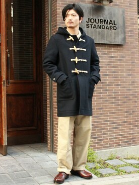 「JOURNAL STANDARD（ジャーナルスタンダード）のアイテム（ダッフルコート）」を使った、太田さん（メンズ・175cm）の冬コーディネート