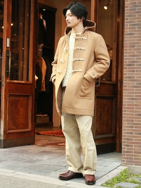 「JOURNAL STANDARD（ジャーナルスタンダード）のアイテム（ダッフルコート）」を使った、太田さん（メンズ・175cm）の冬コーディネート