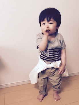 「babygap」｜「アイテム（チノパンツ）」を使った、YU10_Hさん（キッズ・80cm）の秋コーディネート