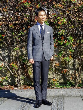 「UNITED ARROWS（ユナイテッドアローズ）のアイテム（ハンカチ/ハンドタオル）」を使った、UNITED ARROWS 原宿本店 メンズ館 STAFF 01さん（メンズ・178cm）の秋コーディネート