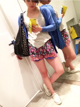 「Language（ランゲージ）のアイテム（トップス）」を使った、RinRinさん（レディース・160cm）の夏コーディネート