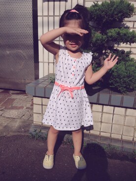 「Carter's（カーターズ）のアイテム（ワンピース）」を使った、Amber➕Ritaさん（キッズ・100cm）の夏コーディネート