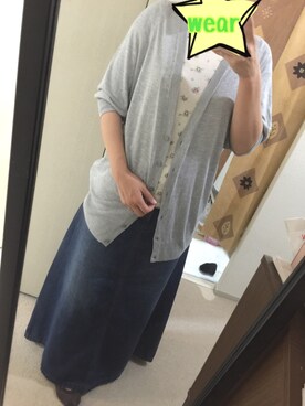 「LOWRYS FARM（ローリーズファーム）のアイテム（Tシャツ/カットソー、ベージュ系）」を使った、@chocoさん（レディース・154cm）の夏コーディネート