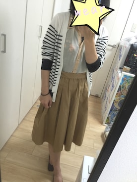 「Centasのアイテム（タンクトップ、グレー系）」を使った、@chocoさん（レディース・154cm）の夏コーディネート