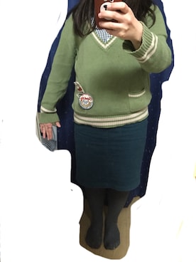 「chambre de charme（シャンブルドゥシャーム）のアイテム（シューズ）」を使った、むむむさん（レディース・153cm）の冬コーディネート