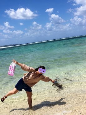 「ぽっちゃり、夏」｜「アイテム（その他）」を使った、むむむさん（レディース・153cm）の夏コーディネート