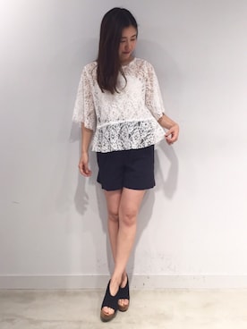 「アイテム（その他トップス）」を使った、RINO ISHIIさん（レディース・154cm）の春コーディネート