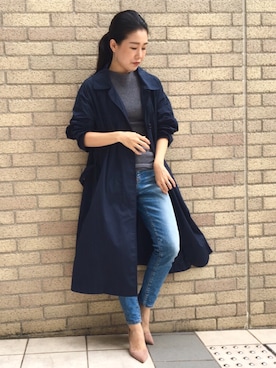 「MAISON DE REEFUR（メゾンドリーファー）のアイテム（その他アウター）」を使った、RINO ISHIIさん（レディース・154cm）の秋コーディネート