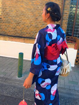 「セルフヘアアレンジ」｜tomoka.yさん（レディース・168cm）の夏コーディネート