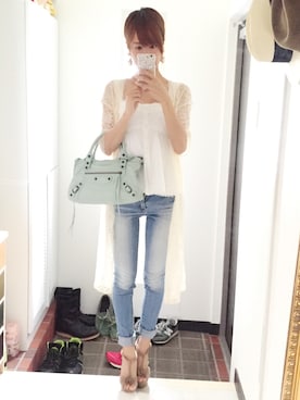 「BALENCIAGA」｜「アイテム（キャミソール）」を使った、Yuuko さん（レディース・158cm）の夏コーディネート
