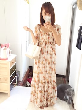 「マキシワンピ」｜Yuuko さん（レディース・158cm・30代）の夏コーディネート