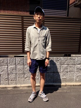「ANVIL（アンヴィル）のアイテム（帽子）」を使った、Masahiro Ikedaさん（メンズ・171cm）の夏コーディネート