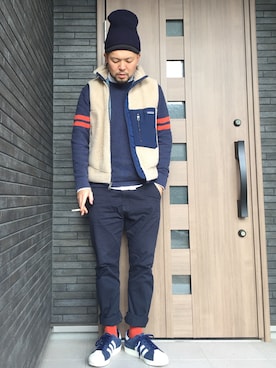 「orange」｜コチコチさん（メンズ・172cm）の秋コーディネート