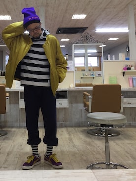 「stodja（ストージャ）のアイテム」を使った、コチコチさん（メンズ・172cm）の春コーディネート