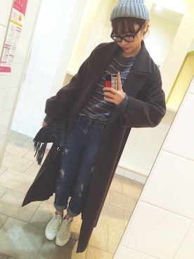「Max Mara（マックスマーラ）のアイテム（その他アウター）」を使った、たんひなさん（レディース・164cm）の冬コーディネート