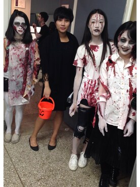 「halloween」｜陳靛さん（レディース・164cm）の冬コーディネート