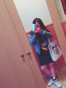 「NIKE(ナイキ)のアイテム(パーカー)」を使った、Annaさん(レディース・145cm)の春コーディネート