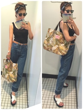 「KRAVITZ（KRAVITZ）のアイテム」を使った、🌴Namiko73Twink🌴さん（レディース・159cm）の夏コーディネート