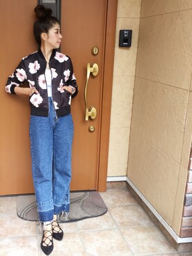 「ショッピング」｜「アイテム（ブルゾン）」を使った、🌴Namiko73Twink🌴さん（レディース・159cm）の秋コーディネート