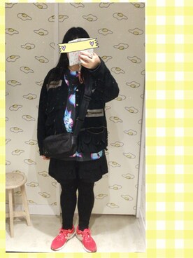 「MILKBOY」｜「アイテム（その他アウター）」を使った、奈々さん（レディース・162cm）の春コーディネート