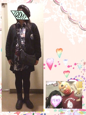 「MILKBOY」｜「アイテム（その他）」を使った、奈々さん（レディース・162cm）の冬コーディネート