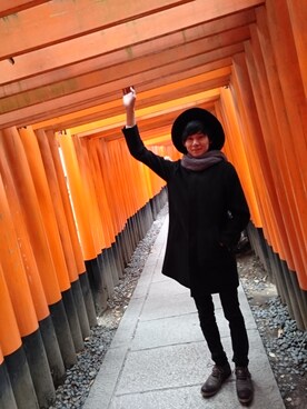 「HARE（ハレ）のアイテム（その他アウター）」を使った、たにさん（メンズ・173cm）の冬コーディネート