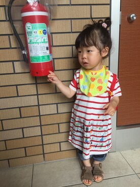 「娘」｜「アイテム（その他）」を使った、DEHICHISAさん（キッズ・80cm）の春コーディネート