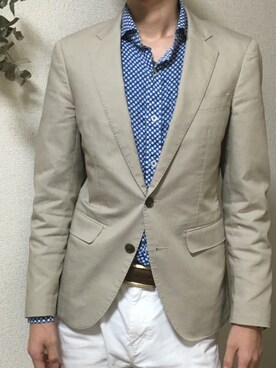 「ワイシャツ」｜「アイテム（ジャケット/アウター）」を使った、BLOOMさん（メンズ・173cm）の冬コーディネート