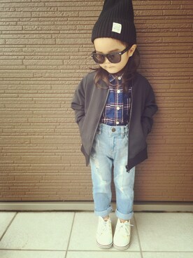 mikiさん（キッズ・90cm）の秋コーディネート