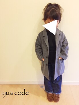 「abcd（ナシ）のアイテム（ジャケット/アウター）」を使った、mikiさん（キッズ・100cm）の秋コーディネート