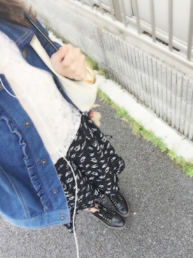 「axes femme（アクシーズファム）のアイテム（デニムジャケット）」を使った、さ⃝ゆ⃝さ⃝ゆ⃝✩*॰¨̮さん（レディース・167cm）の春コーディネート