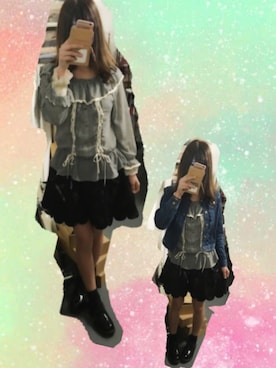 「axes femme（アクシーズファム）のアイテム（デニムジャケット）」を使った、さ⃝ゆ⃝さ⃝ゆ⃝✩*॰¨̮さん（レディース・167cm）の春コーディネート