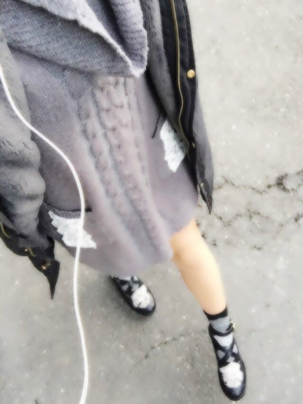 「axes femmeのポケット付タートルニットワンピース（ワンピース、グレー系）」を使った、さ⃝ゆ⃝さ⃝ゆ⃝✩*॰¨̮さん（レディース・167cm）の冬コーディネートの1枚目の写真