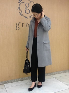 「grove（グローブ）のアイテム（その他アウター）」を使った、groveさん（レディース・166cm）の冬コーディネート