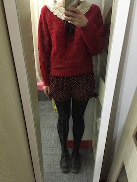 「Etam（エタム）のアイテム（パンツ）」を使った、Iillxさん（レディース・164cm）の冬コーディネート