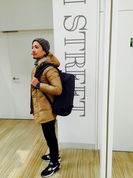 「アイテム（バックパック/リュック）」を使った、yokoiさん（メンズ・165cm・30代）の秋コーディネート