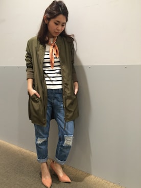 「アイテム（財布/小物）」を使った、YURIEさん（レディース・149cm）の春コーディネート