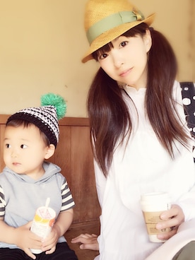 「Marc by Marc Jacobs（マークバイマークジェイコブス）のアイテム（バッグ）」を使った、Minatonca*さん（キッズ・90cm）の春コーディネート