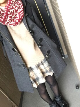 「THE SCOTCH HOUSE（スコッチハウス）のアイテム（ジャケット/アウター）」を使った、しおりんさん（レディース・155cm）の冬コーディネート