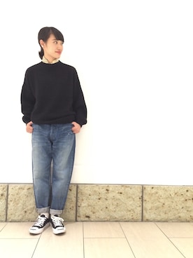 「CONVERSE（コンバース）のCONVERSE コンバース ジャック パーセル / JACK PURCEL（スニーカー）」を使った、mihiroさん（レディース・154cm）の秋コーディネート