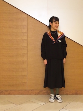 「CONVERSE（コンバース）のCONVERSE コンバース ジャック パーセル / JACK PURCEL（スニーカー）」を使った、mihiroさん（レディース・154cm）の冬コーディネート