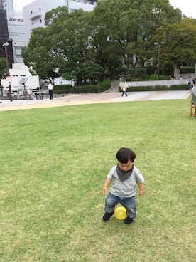 「Keikiii（ケイキィー）のアイテム」を使った、あぢゃさん（キッズ・80cm）の秋コーディネート